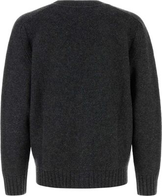Bottega Veneta Mens Dett Cardigan Gray Wool