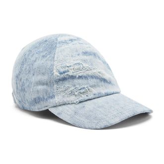 Diesel Denim Baseballpet Distressed Effect - Heren - Petten - Blauw - S - Denim - Accessoires