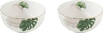 Easy Life Juego de 2 cuencos Ø 12 cm en porcelana en caja de color EXOTIQUE