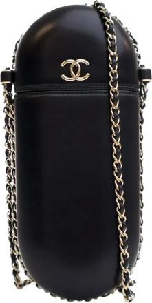 Chanel 2015-2016 CC Lambskin Chain Around Phone Holder crossbody bag - Nero