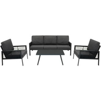 Jardi Aluminium 4 Piece Sofa Set - Anthracite Grey