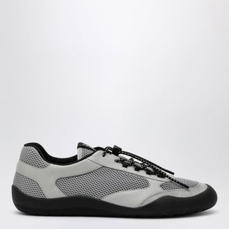 Prada Sneakers Speedrock grigie in pelle e tessuto a rete