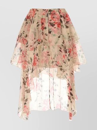 Loewe printed silk asymmetric skirt