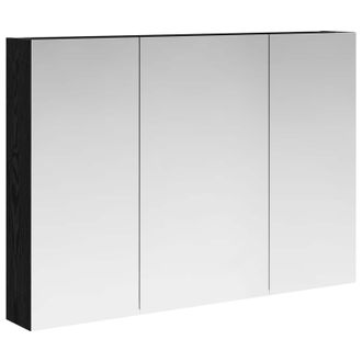 vidaXL Armario Con Espejo De Ba&ntilde;o Roble Negro 100 X 14,5 X 70 Cm Vidaxl