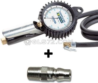 Wonder Wonder - Manometro Pistola Inflador Neumaticos Bar Psi Michelin + Rapida 1/4 Japan