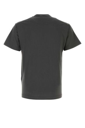 Stone Island Charcoal Exterior: Cotton T-Shirt T-shirts And Polos