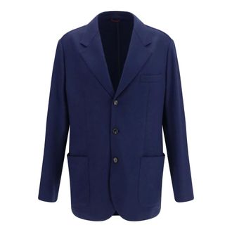 Brunello Cucinelli Blazer in Maglia di Cashmere - - Jackets - Uomo - Blu - L