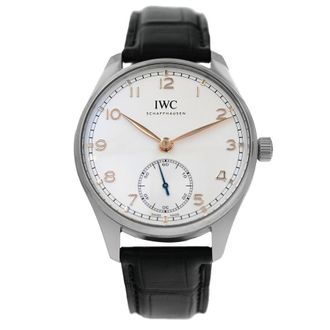 IWC Pre-owned IWC Portugieser Diamond Silver-plated Dial Mens Watch IW358303