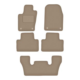OEM Alfombrillas De Terciopelo Para Coche: Dodge Durango Iii De 6 Plazas (2010-2020) Beige