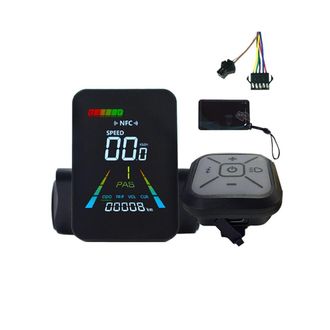 OEM Adecuado Para Patinete El&eacute;ctrico F3, Veloc&iacute;metro Lcd A Color Animado Nfc, Uart, Bicicleta El&eacute;ctrica De 24 V/36 V/48 V/60 V, Veloc&iacute;metro Lcd Nfc Sm5+2p