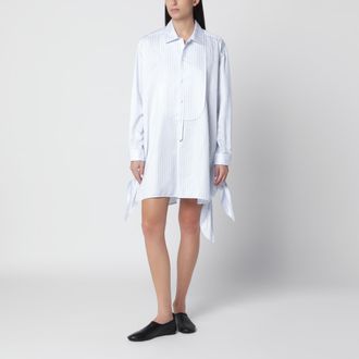 J.W.Anderson White and light blue shirt dress with side knot