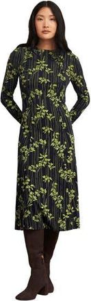 Hobbs London Alison Jersey Dress in Navy Green at Nordstrom, Size 10