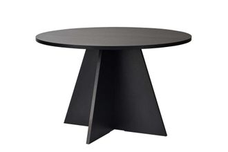 Habitat & Jardin Mesa de comedor negro 120 x 120 x 75 cm