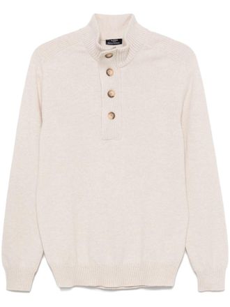 Barba virgin wool sweater - White
