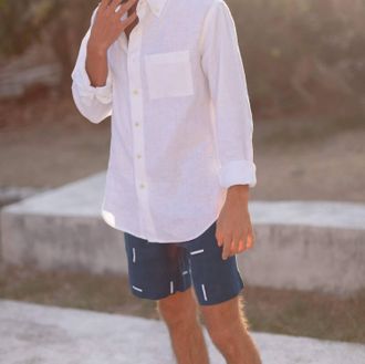 Alex Crane Bo Pull-On Shorts In Blue