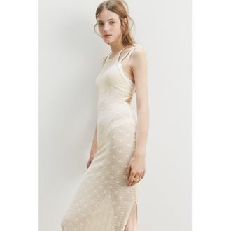 H&M Crochet-look Low-back Dress in Light Beige at Nordstrom, Size X-Small