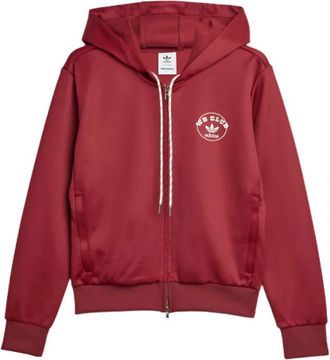 adidas Zip-Up Sweatshirt met Retrostijl - Heren - Sportshirts - Rood - L - Fitness