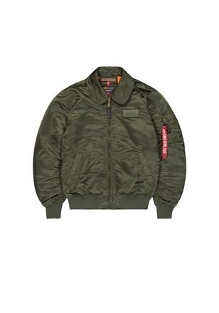 Alpha Industries Bomberjacke ALPHA INDUSTRIES Flying Tigers CWU Light, Herren, Gr. XXL, gr&uuml;n (schwarz olive), Obermaterial: 100% Nylon, Futter: 100% Nylon, Rib: 99% Po
