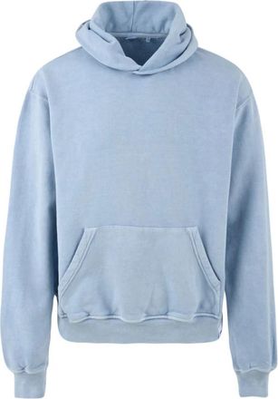 Aspesi Sweatshirt van geborsteld katoen - Heren - Hoodies - Blauw - M - Katoen - Hoodies & sweatvesten
