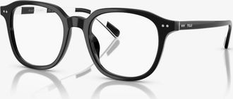 Polo Ralph Lauren Mens Full Rim Square Eyeglasses In Shiny Black