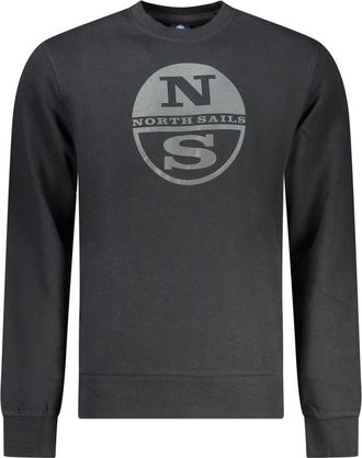 North Sails Black Cotton Men Mens Sweatshirt