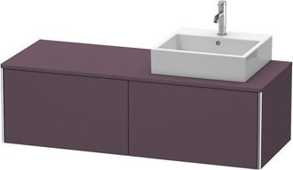 Duravit Mueble De Pared Duravit Xsquare 140.0 X 54.8 Cm, 2 Cajones, Color (frente/cuerpo): Berenjena Seda Laca Mate - Xs4903r9494