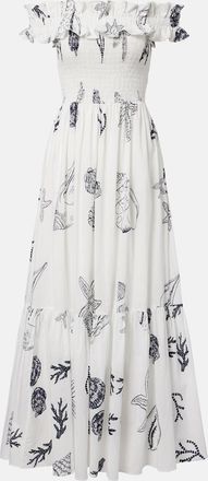 Poupette St Barth Vestido largo Suzanne de muselina de algod&oacute;n