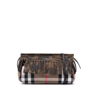 Burberry Crossbody Ruit Camo Fringe Tas