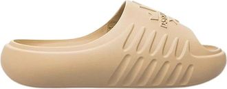 Dsquared2 EVA Logo Print Slides Made in Italy - Heren - Sandalen - Beige - 41 EU - Schoenen