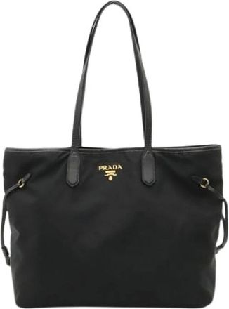 Prada Pre-owned Vintage Tote Bag - Dames - Vintage Shopper - Zwart - ONE Size - Nylon - Vintage