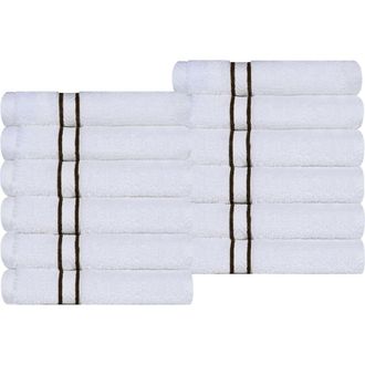 Superior 12-Piece Turkish Cotton Washcloths in Chocolate at Nordstrom Rack