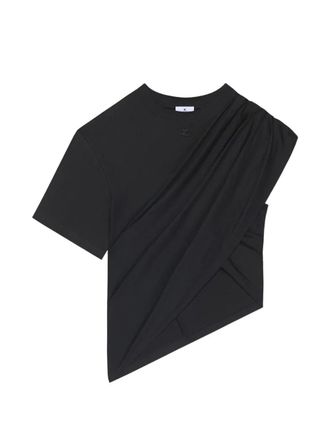 Courr&egrave;ges Asymmetrical Twist T-Shirt