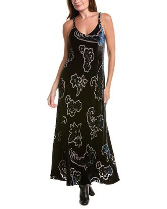 Johnny Was Kanako Burnout Silk-Blend Maxi Dress