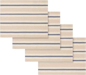 French Home Set Of 4 Striped Placemats