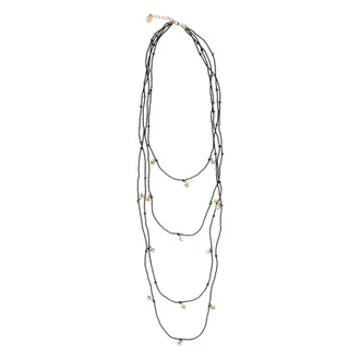 Red Valentino Necklaces, female, Black, Size: ONE SIZE Elegant Multi-layer Necklace