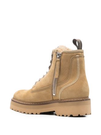 Woolrich Suede Lace-Up Boot - Beige