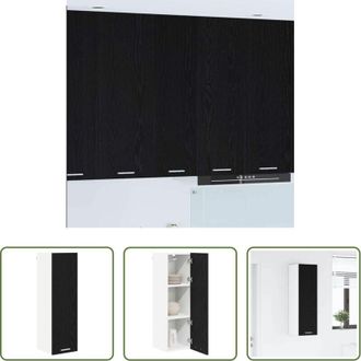 vidaXL Armadio appeso - Armadio pensile Rovere Nero 30 x 31 x 100 cm Legno multistrato
