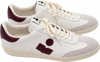 Isabel Marant Womens Bryce Sneaker In Ecru /burgundy