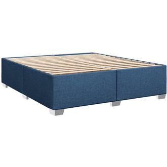 vidaXL Cama Sin Colch&oacute;n Tela Azul 180x200 Cm Vidaxl