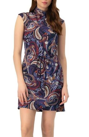 Ivonne Short Off-Shoulder Paisley Print Dress in Multi-Brown at Nordstrom, Size 10
