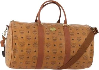 MCM Pre-owned Weekend Bags, female, Brown, Size: ONE SIZE Pre-owned Boston Bag