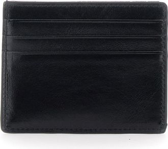 Versace Mens Card Holder Black Lamb Leather Accessory