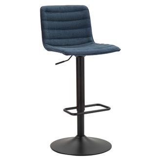 Dmora Taburete Essaou, Regulable, Acolchado, Con Respaldo, 43x50x86h Cm Azul