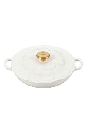 LE CREUSET Petal Signature Braiser in White at Nordstrom