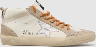 Golden Goose Baskets Mid Star Beige Silver