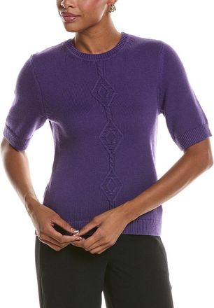 St. John Cable Cashmere-Blend Sweater