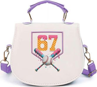 Generic ZXCVWWE 67 Handbag,Funny 67 Ice Cream Handbag,Santa Says SixSeven Crossbody Bag,Cute Six Seven Ice Cream Drip Bags,Funny 6 7 Meme,Novelty Six Seven Gi