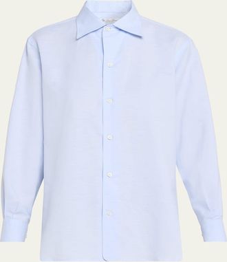 Loro Piana Franco Linen-Cotton Classic Shirt
