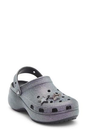 Crocs Iridescent Glitter Platform Clog in Black at Nordstrom Rack, Size 11
