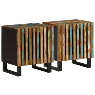 vidaXL Comodini 2pz 40x34x46 cm in Legno Massello di Recupero - Vidaxl